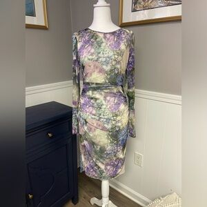 Kay Unger mesh floral dress beautiful EUC size M